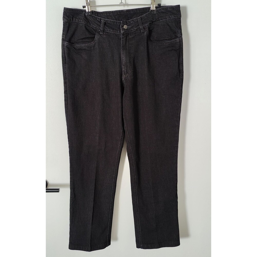 Clothing Arts Explorer Travel Jeans Mens Size 34x31 (Tag 34x32) Black Denim